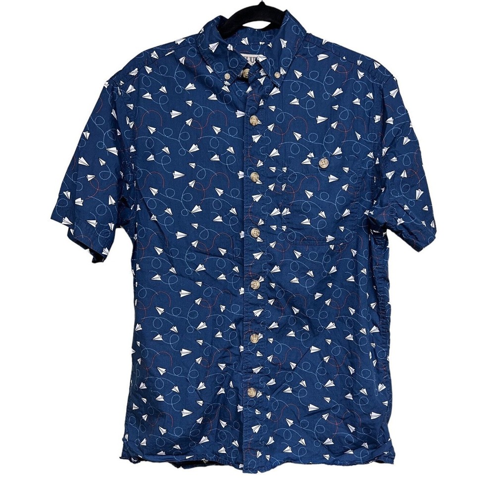 Duluth Trading Untucked Paper Airplane Button Down Shirt Men’s Small